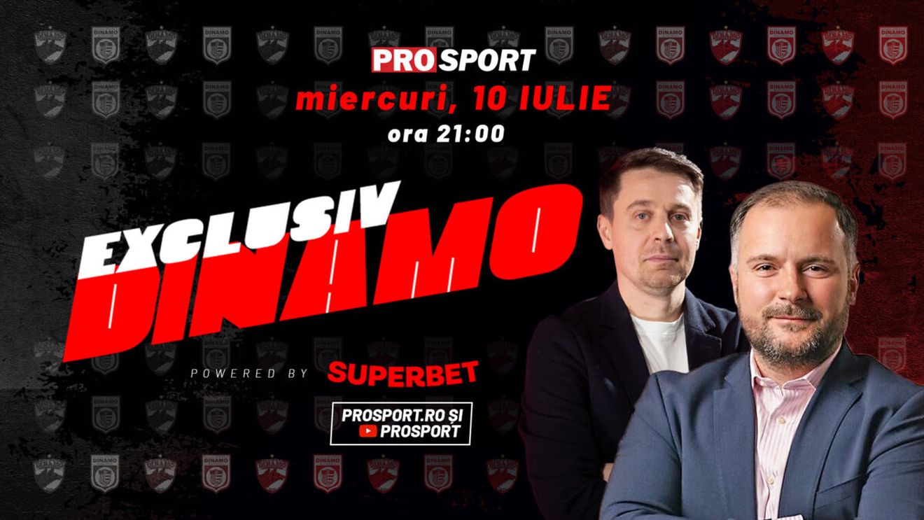 EXCLUSIV DINAMO, miercuri, de la ora 21. Subiectul zilei, construcția noului stadion din „Ștefan cel Mare”, invitat special, Rareș Hopincă, noul primar al Sectorului 2