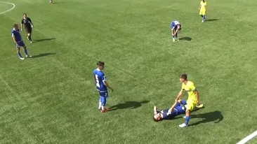 Scene incredibile la Chiajna! Un jucător era să moară pe teren