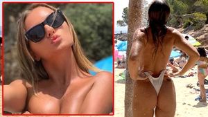 Alexandra Stan a confundat plaja cu nudiștii! A băut bere și și-a dat jos sutienul de față cu toată lumea