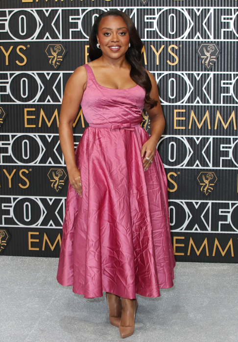 Quinta Brunson
75th Primetime Emmy Awards, Arrivals, Los Angeles, California, USA - 15 Jan 2024,Image: 837544566, License: Rights-managed, Restrictions: , Model Release: no