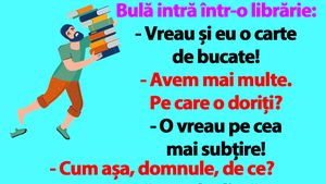 BANC | Bulă intră într-o librărie: "Vreau și eu o carte de bucate!"