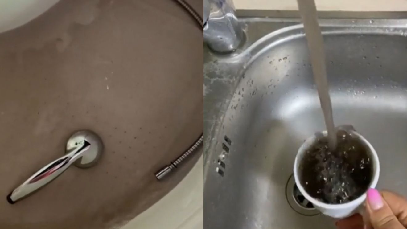 Fenomen bizar într-un cartier din Galați. Locuitorii s-au trezit cu apa neagră la robinet