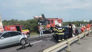 Carambol pe Autostrada Bucureși-Pitești. O persoană a murit și alte 5 au ajuns la spital
