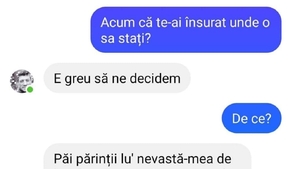 Bancul de duminică | Doi prieteni stau de vorbă: „Acum că te-ai însurat, unde o să stați?”
