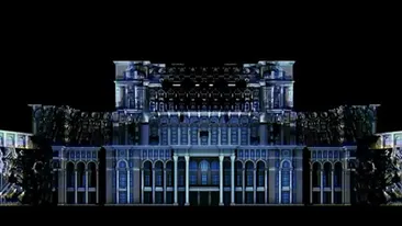 iMapp Bucharest 555 - proiectii pe Palatul Parlamentului. Spectacol de sunet, culoare si lumini