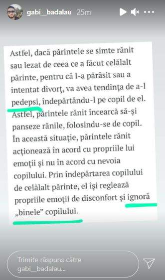 Gabi Bădălău o atacă din nou pe Claudia Pătrășcanu. Ce mesaj i-a transmis afaceristul fostei sale soții