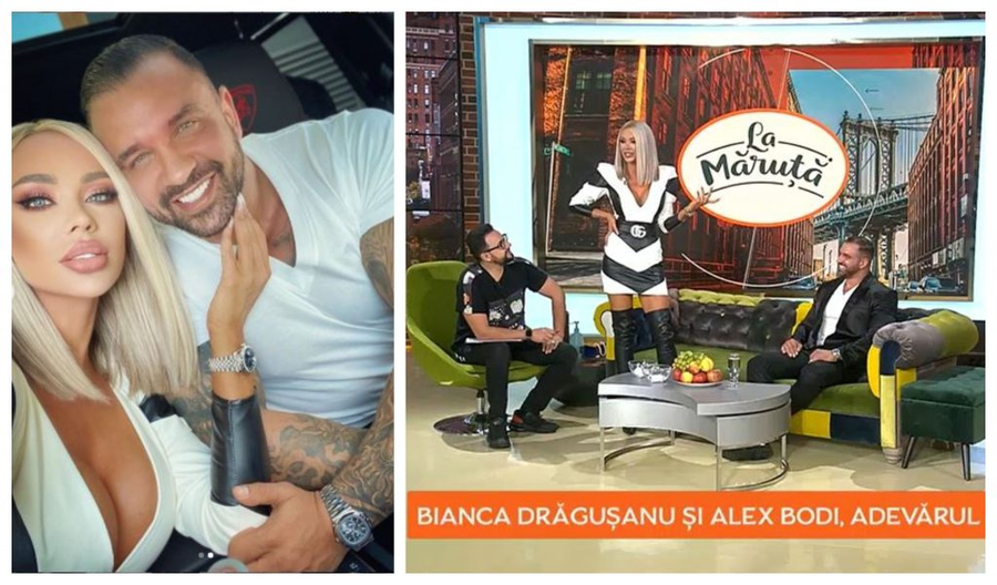 Bianca Drăgușanu și Alex Bodi au fost invitați azi la Cătălin Măruță, însă au refuzat să comenteze imaginile filmate de paparazzii de la CANCAN.RO din ziua agresiunii © Instagram / Pro TV