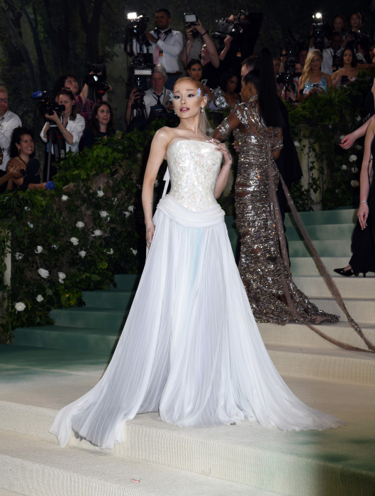 May 6, 2024, New York, New York, USA: Ariana Grande attends the 2024 Met Gala Celebrating Sleeping Beauties: Reawakening Fashion at Metropolitan Museum of Art in New York.,Image: 870982055, License: Rights-managed, Restrictions: , Model Release: no