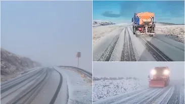 Zona din România unde ninge ca-n povești. S-a depus un strat de 10 centimetri de zăpadă
