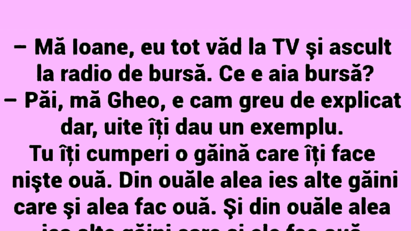 BANC | Ion, Gheorghe și bursa de valori