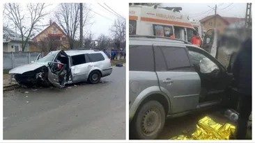 Accident grav în Teleroman. Un bărbat a murit pe loc, după ce mașina în care se afla s-a izbit de un cap de pod