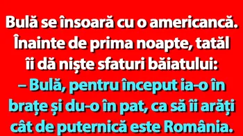 BANC | Bulă se însoară cu o americancă