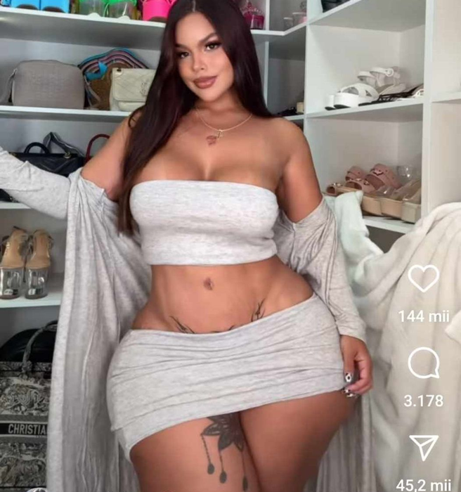 Ea este tânăra de 26 de ani cu forme demne de Cartea Recordurilor. Gracie are talie de viespe și cel mai mare posterior
