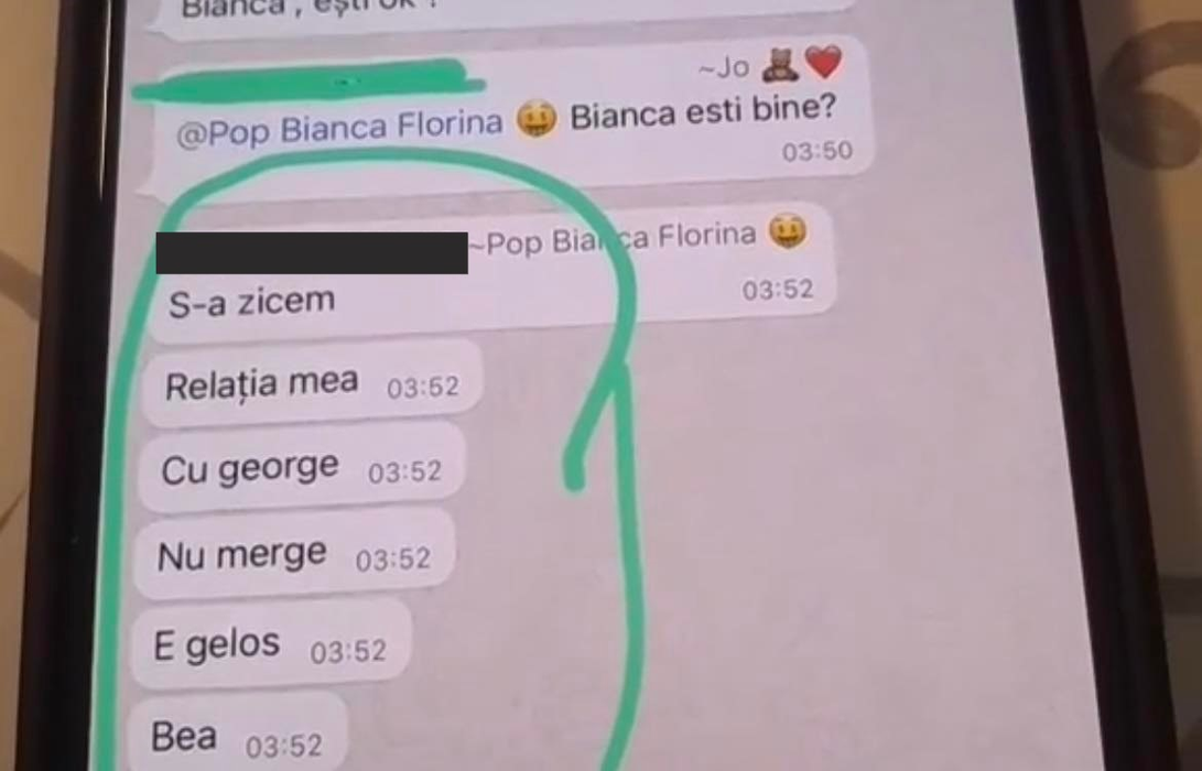 Mesajele pe care Bianca Pop le-a scris pe un grup de pe WhatsApp, acolo unde sunt mai mulți susțoinători de-ai săi Sursă foto: TikTok