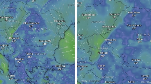 Traseul mega furtunii prin România! La ce oră va fi atins vârful ciclonului