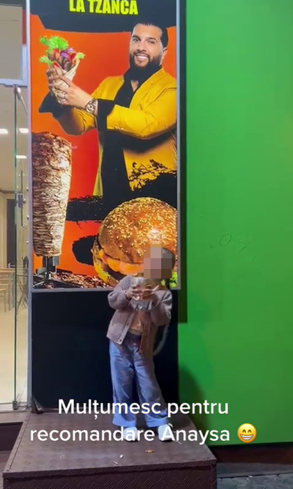Anays, reclamă la shaormeria lui Tzancă (Foto: Captură video)