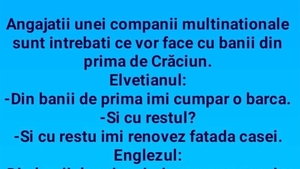 BANCUL ZILEI | Corporatiștii și prima de Crăciun