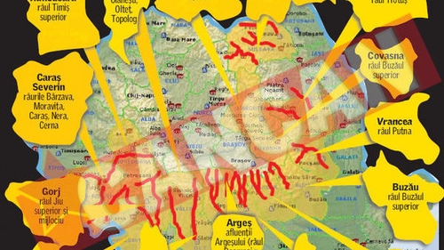Apele ar putea acoperi 15 judete