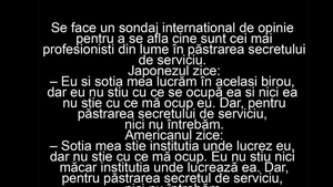 BANC | Sondaj internațional despre păstrarea secretului de serviciu