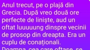 BANC | Anul trecut, pe o plajă din Grecia