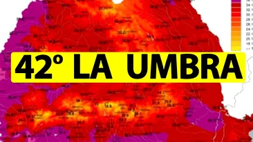 42 de grade Celsius la umbră - cea mai ridicată temperatură în luna iunie din istoria României