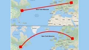 Motivul pentru care toate avioanele spre New York ocolesc prin Groenlanda. De ce nu merg în linie dreaptă, de fapt