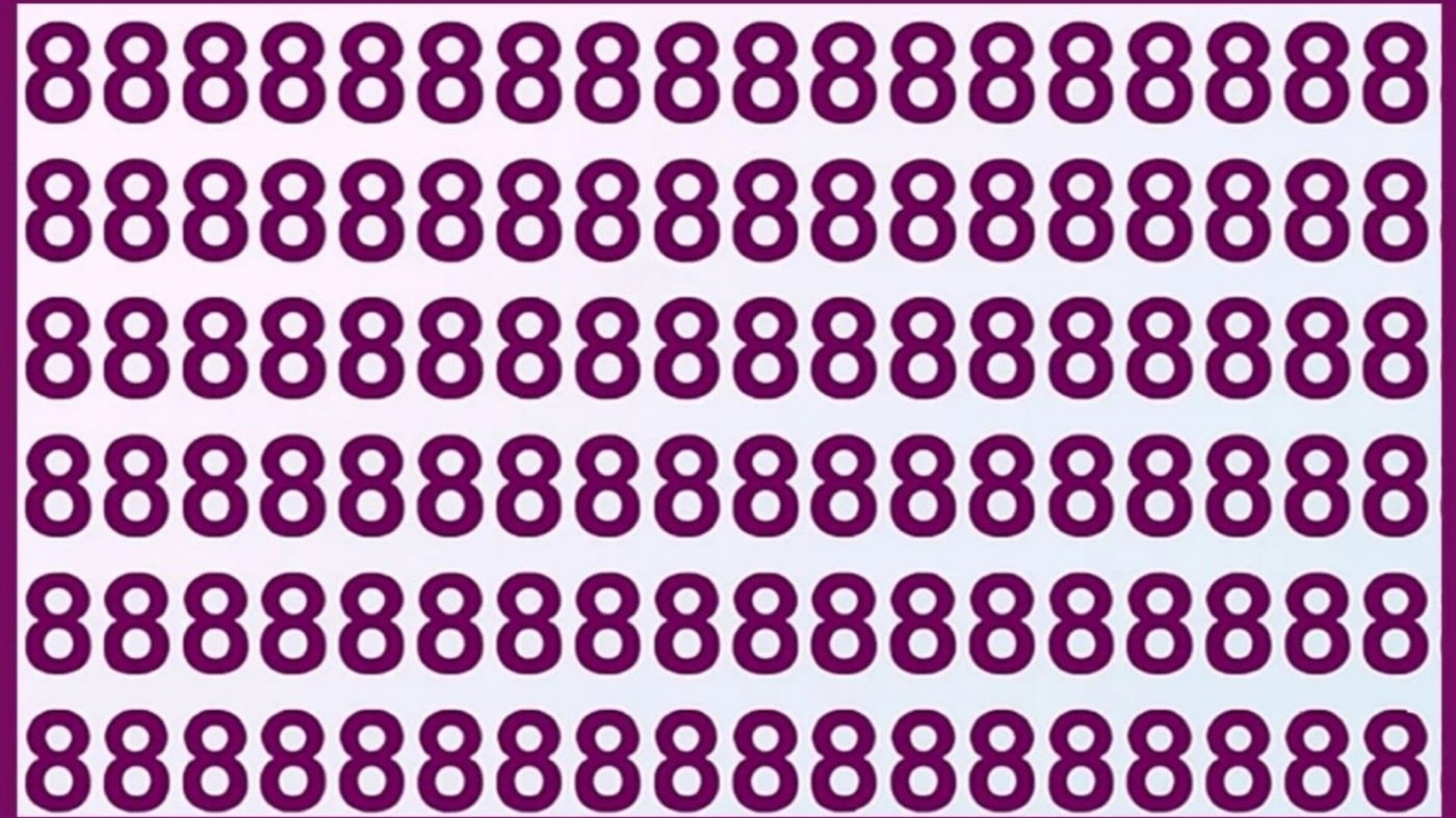 Test de inteligență | În acest șir de numere '8' se ascunde un intrus. Găsește-l 10 secunde!