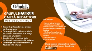 Grupul Gândul caută redactori