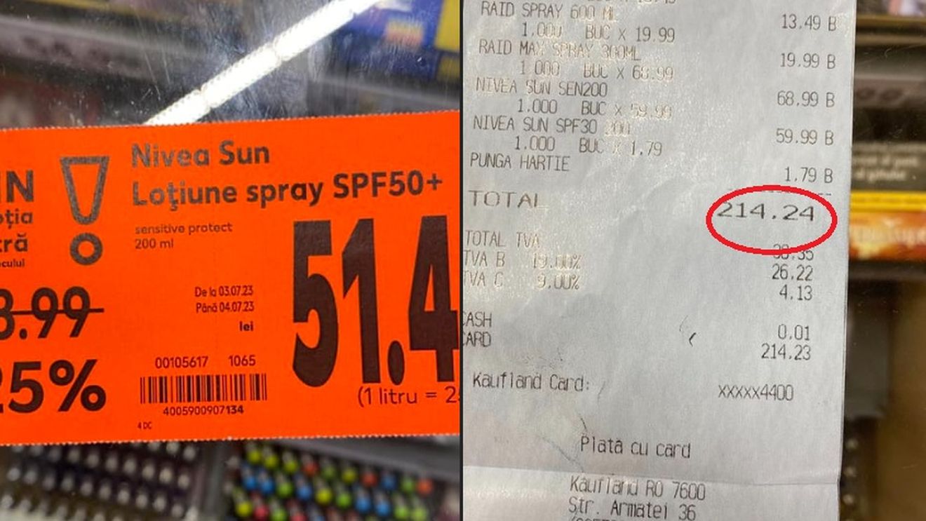 Ce a descoperit David din Orăștie când s-a uitat pe bonul de la supermarket: „Mă păcăleau cu 17,55 lei”.