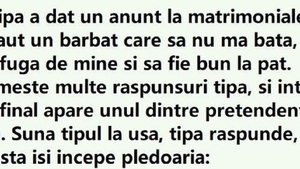 BANC | Anunț la matrimoniale: ”Caut un bărbat care să nu mă bată, să nu fugă de mine și să fie bun la pat”