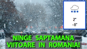 Ninge săptămâna viitoare în România! Pe ce dată vin ninsorile, potrivit meteorologilor Accuweather