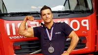 Un pompier din Mehedinți a luat medalia de argint la Campionatele Europene de Culturism şi Fitness