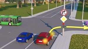 Testul auto pe care îl pică şi şoferii experimentaţi! Maşina roşie are voie sau nu să facă dreapta?