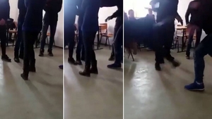 VIDEO / Așa se joacă ”bâza” la un liceu din Brăila! O elevă, aruncată doi metri dintr-o lovitură! Ce reacție a avut după ce s-a trezit la podea