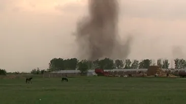 Fenomen meteo ciudat: o tornada a lovit un sat brailean