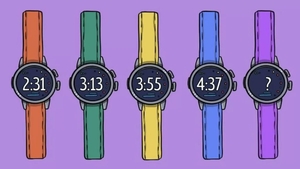 Test de inteligență | Dacă primele 4 ceasuri arată 2:31, 3:13, 3:55 și 4:37, ce oră indică al cincilea ceas?