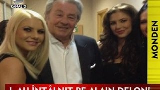 VIDEO Fetele de la Heaven s-au intalnit cu actorul Alain Delon! I-au dat un CD cu muzica lor si au facut schimb de numere de telefon