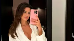 FOTO. Eleonora, una dintre cele mai frumoase jurnaliste, a atras privirile la meci