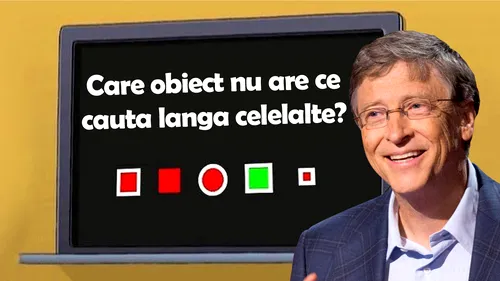 Testul IQ al lui Bill Gates | Ce obiect geometric dintre cele 5 nu are ce căuta lângă celelalte 4?