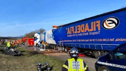 Tragedie românească, în Franța! O șoferiță de TIR a murit strivită în cabină, în urma unui accident cumplit