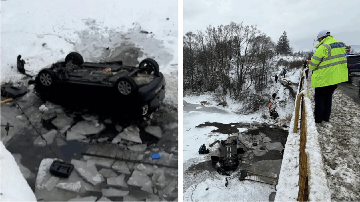 Tragedie în familia unui preot din Vatra Dornei! Preoteasa a căzut cu mașina în râul Bistrița, împreună cu cei 5 copii: unul dintre ei a murit