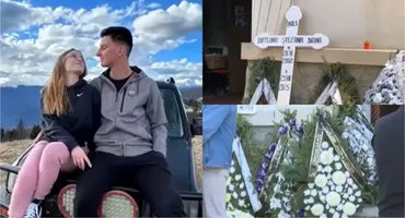 Imagini sfâșietoare! Ștefania și Ștefan sunt înmormântați împreună. Trebuiau să fie mire și mireasă, iar acum...