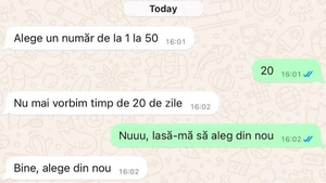 Bancul începutului de săptămână | "Alege un număr de la 1 la 50"