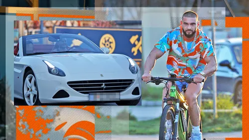 Imagini fabuloase cu Dorian Popa! Ai permis, mergi cu Ferrari, nu ai, o dai pe ... bicicletă!