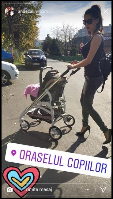 Anda Călin şi-a dus fetiţa în Orăşelul Copiilor şi a imortalizat momentul