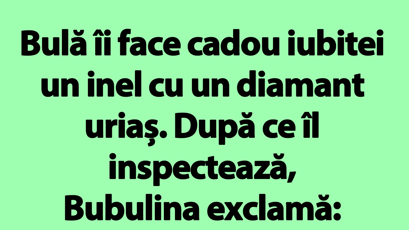 BANC | Bulă, Bubulina și diamantul uriaș
