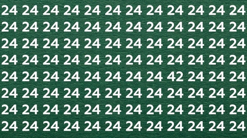 Test de perspicacitate | Doar 1 dintre 10 oameni îl găsește în 7 secunde: Identificați singurul număr diferit de 24!