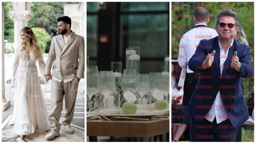 Primele imagini de la nunta lui Smiley cu Gina Pistol! Ce mesaje a lăsat cântărețul pe fiecare masă a invitaților