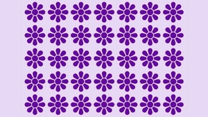 Test de logică | Doar una dintre aceste 35 de flori este diferită de celelalte. Identificați-o!