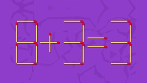 Test de inteligență | Mutați un singur chibrit pentru a corecta egalitatea 8+3=3